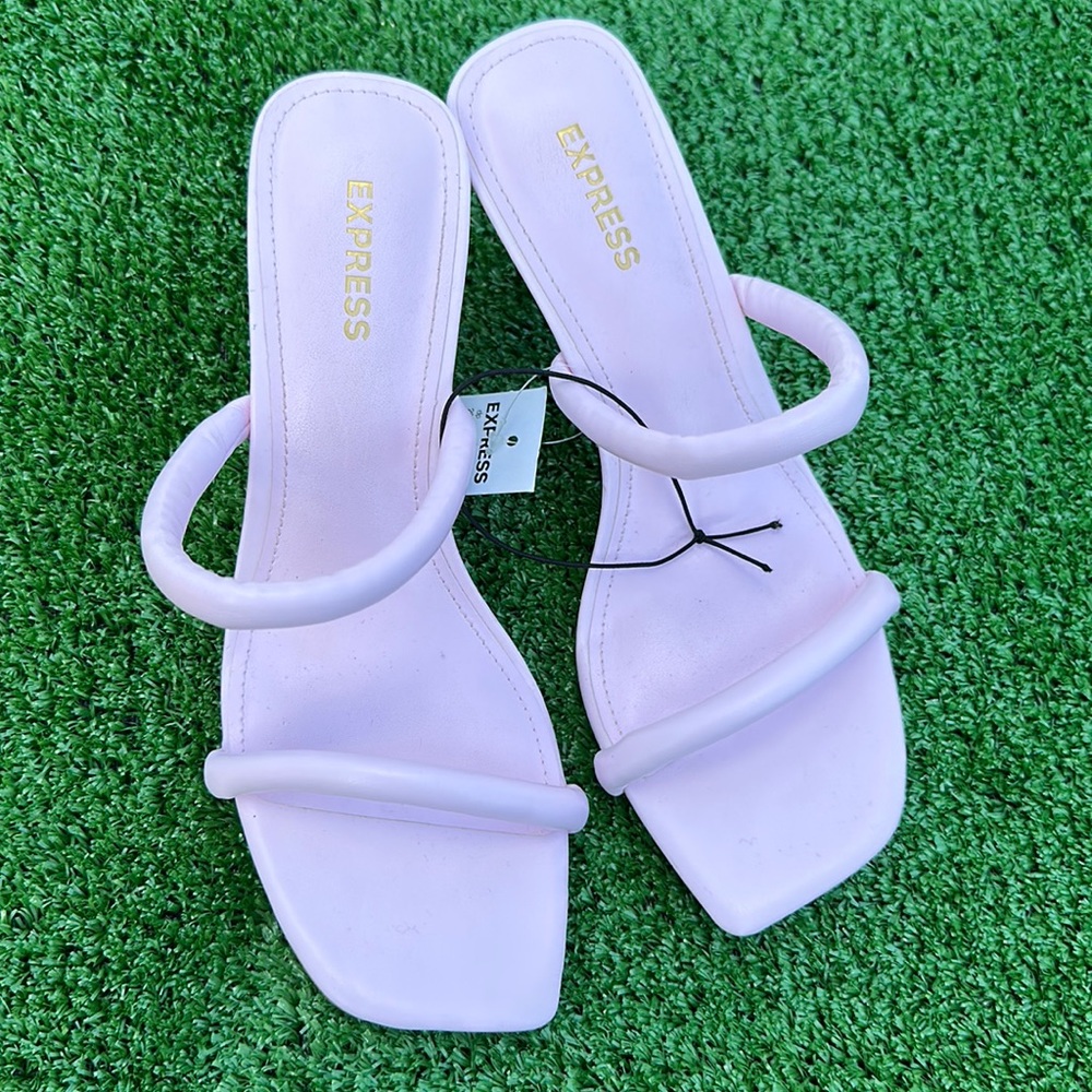 Pastel Pink Double Strap Express Heels